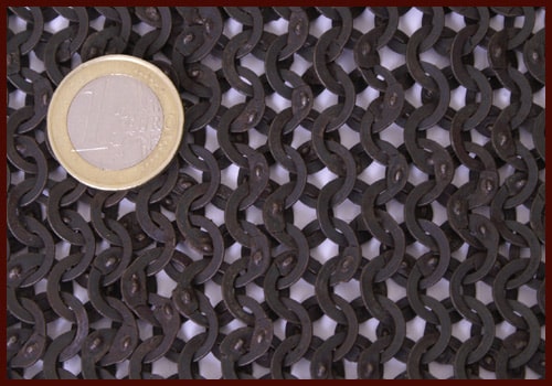 FRW Kettenbeinlinge/Chausses, 8 mm, Flachring mit Keilnieten vernietet