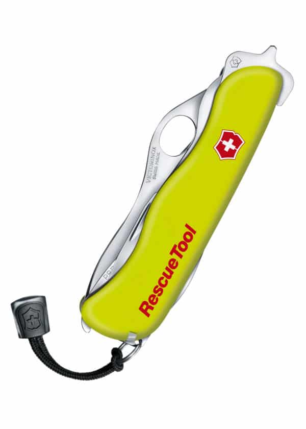 RescueTool Einhänder Wellensch., gelb nachleuchtend, Nylon-Etui