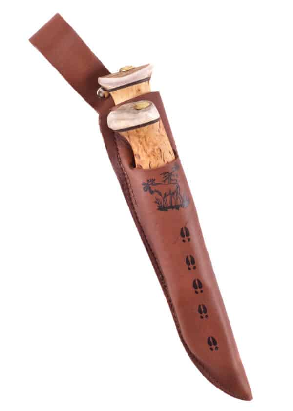 Doppelmesser mit Skinner, Wood-Jewel