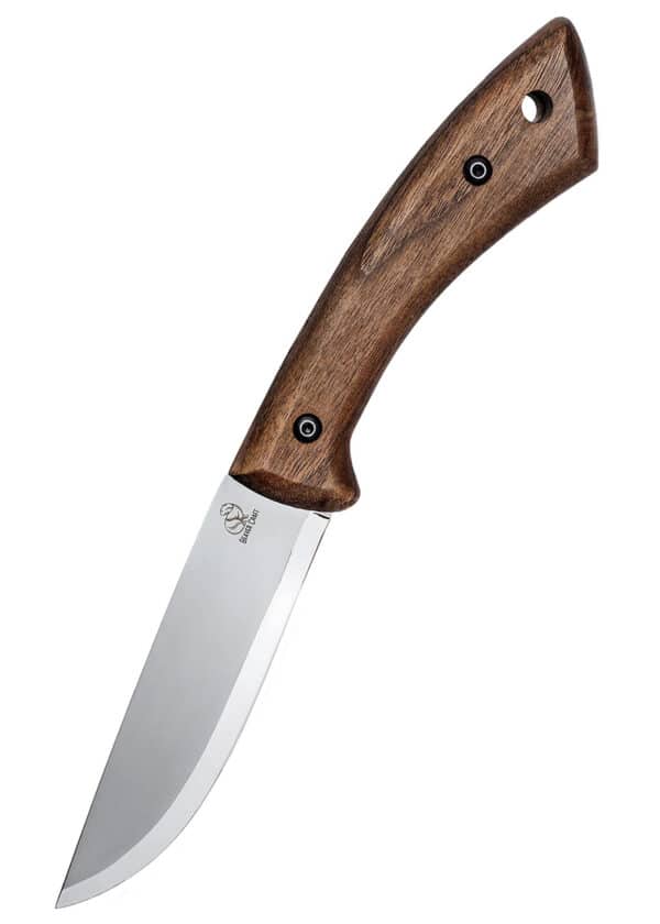 Bushcraft nôž s rukoväťou z orechového dreva a koženou pošvou, BeaverCraft