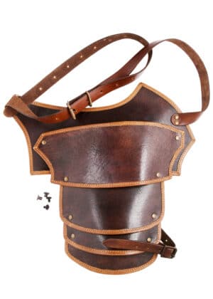Leder Schulterschutz Arnulf, braun