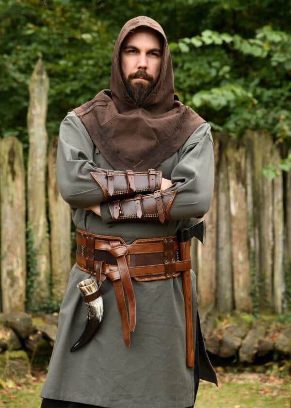 Doppelter Ledergürtel Arnulf, braun