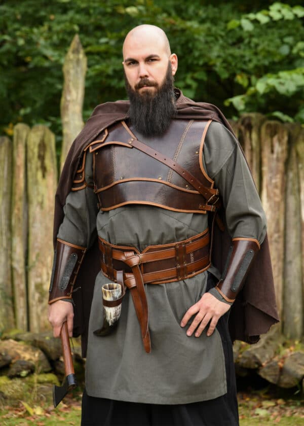 Doppelter Ledergürtel Arnulf, braun