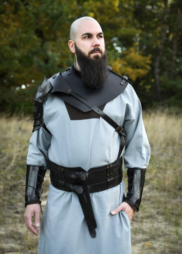 Leder Kragen Balor, schwarz
