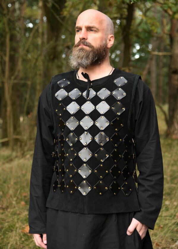 Wildleder Torso Rüstung Vares, schwarz