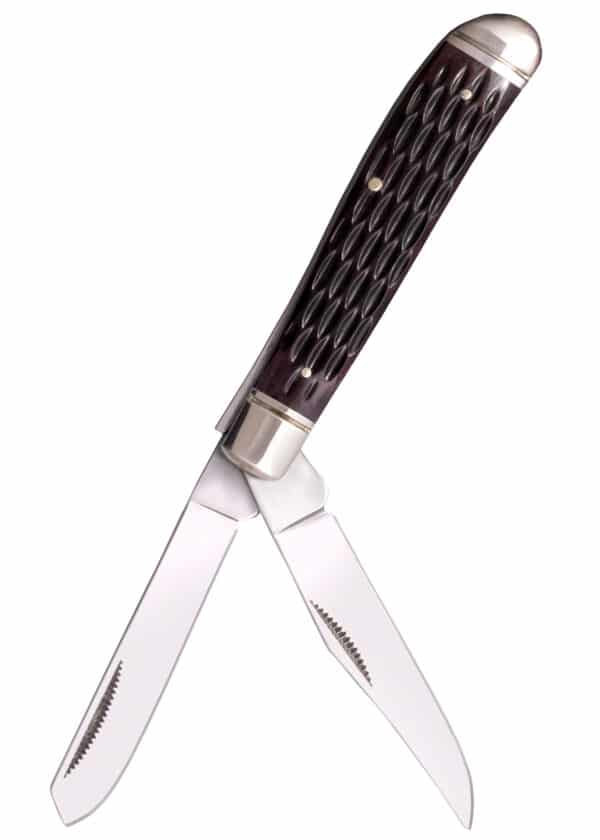 Vreckový nôž Mini Trapper, zúbkovaná kostená rukoväť, Cold Steel
