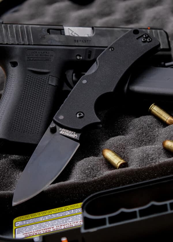 Taschenmesser American Lawman, S35VN, Schwarz