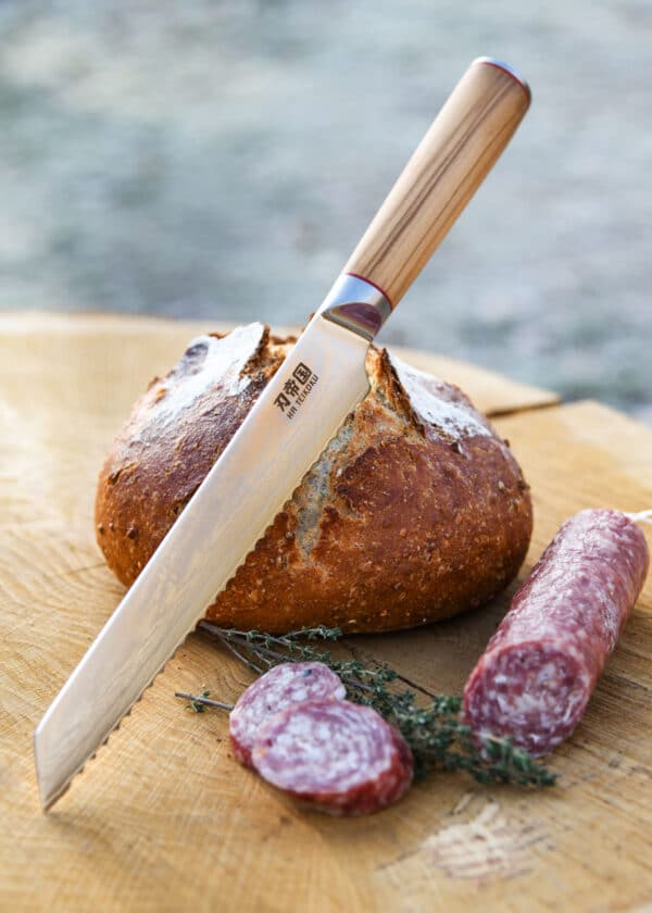 Brotmesser, Damaststahl