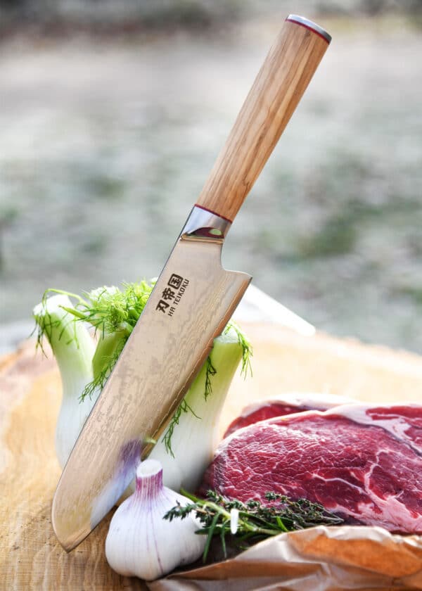 Santoku, Damaststahl
