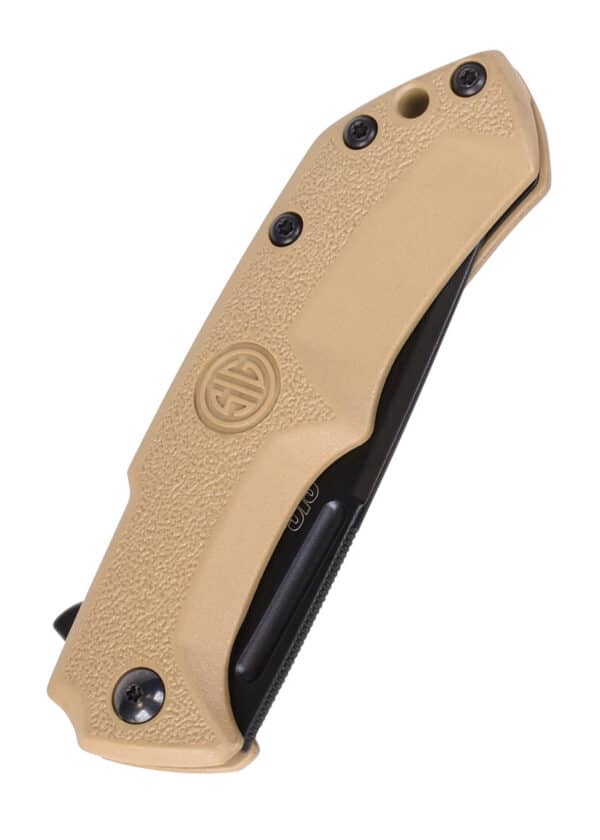 Sig Sauer M1, zúbkovaná čepeľ, TAN, taktický vreckový nôž