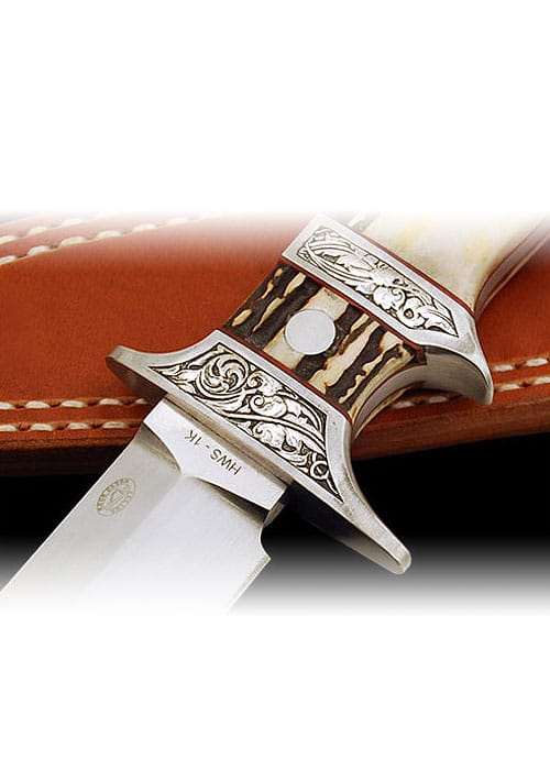 Ranger Bowie Messer mit Drop-Point-Klinge und Hirschhorngriff