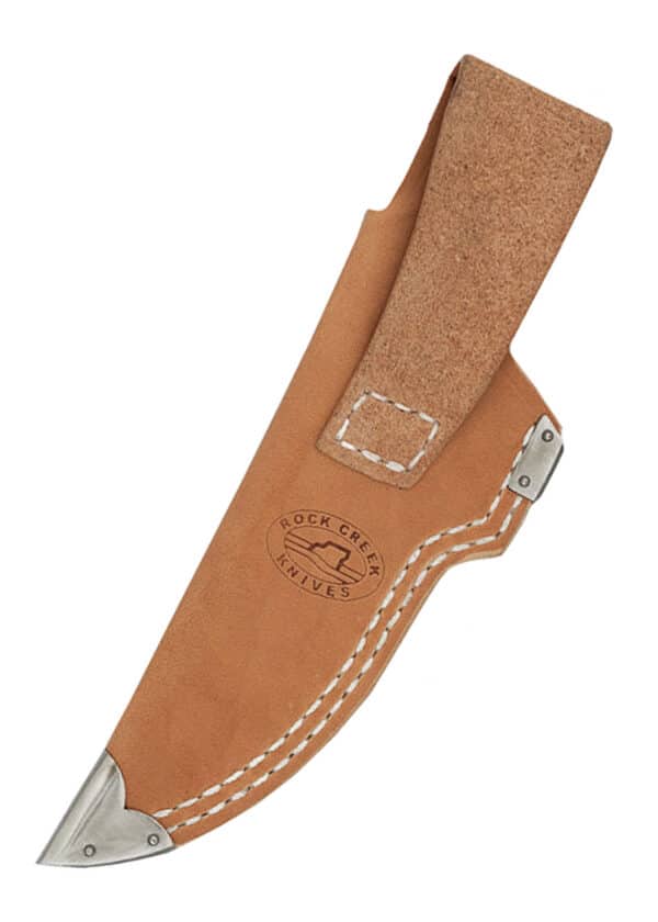 Impala Messer mit Trailing-Point-Klinge und Lederlamellengriff