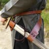 Hochmittelalter Schwertgürtel, Rechtshänder