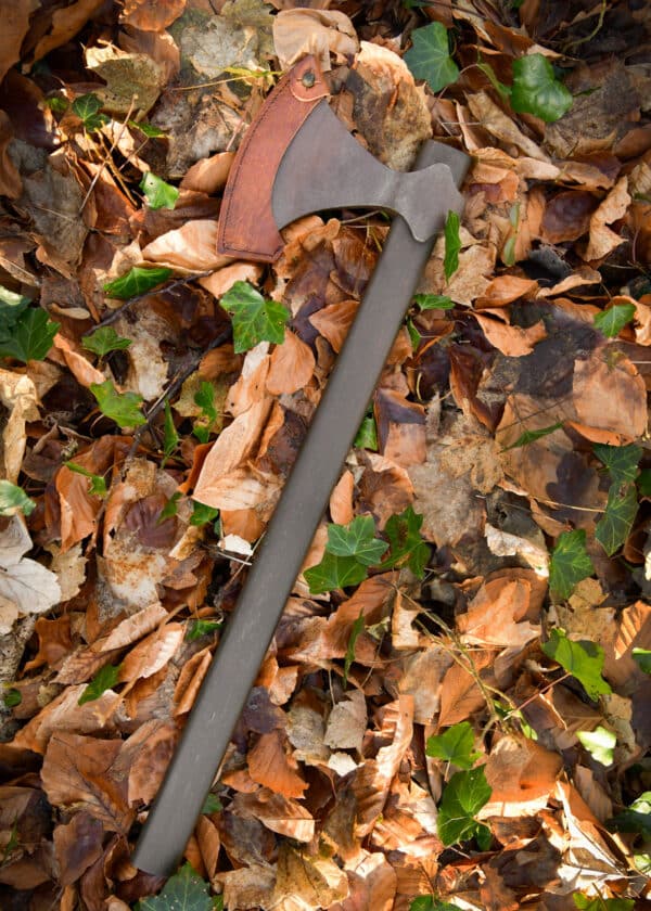 Kurze Wikingeraxt, geschmiedet, Antikfinish
