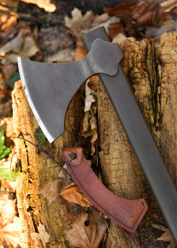 Kurze Wikingeraxt, geschmiedet, Antikfinish