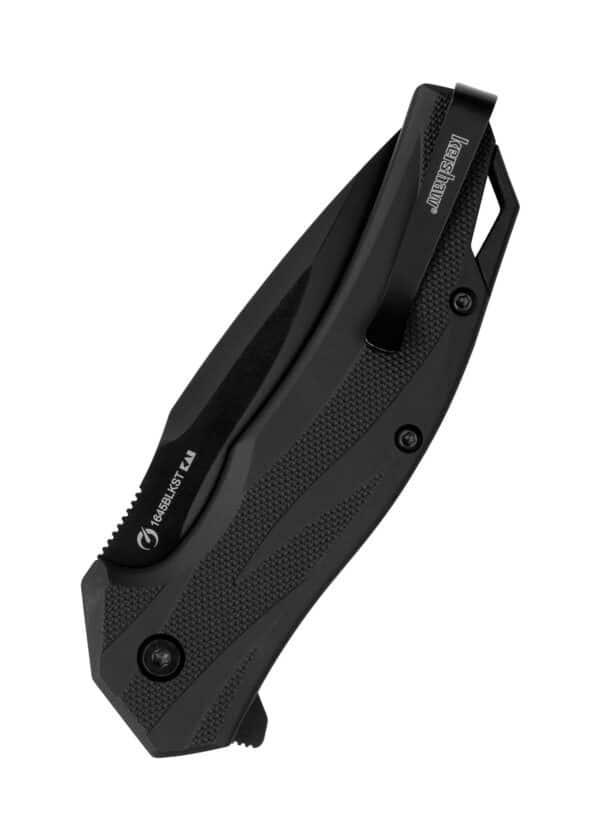 Taschenmesser Kershaw Lateral, Schwarz, Wellenschliff