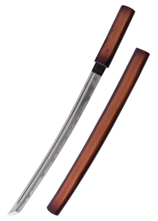 Wakizashi mit Holz - Shirasaya, dunkel, Marto