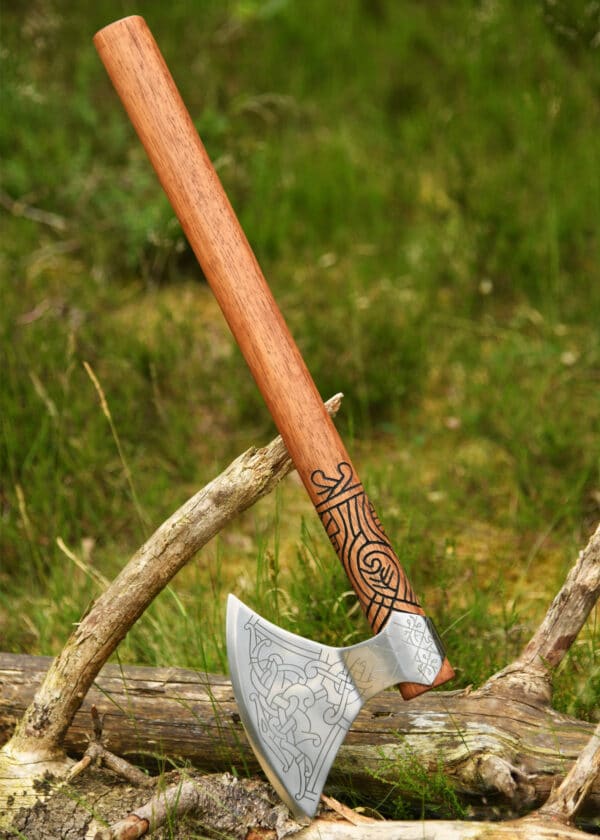 Marto severská vikingská sekera s náhradnou rukoväťou