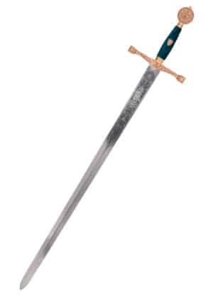 Schwert Excalibur, goldfarben mit Zierätzung