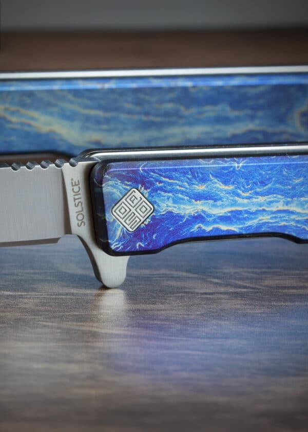Ocaso Knives, SOLSTICE TITAN ELOXIERT, SATINIERT, Taschenmesser