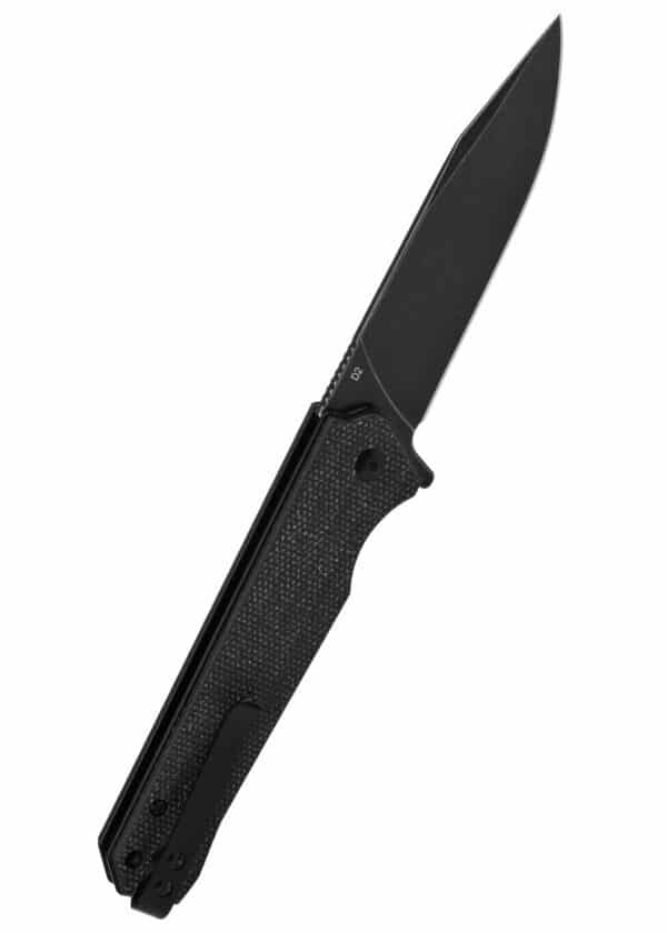 Taschenmesser Mamba V2, schwarze stonewashed Klinge, schwarzer Micarta-Griff