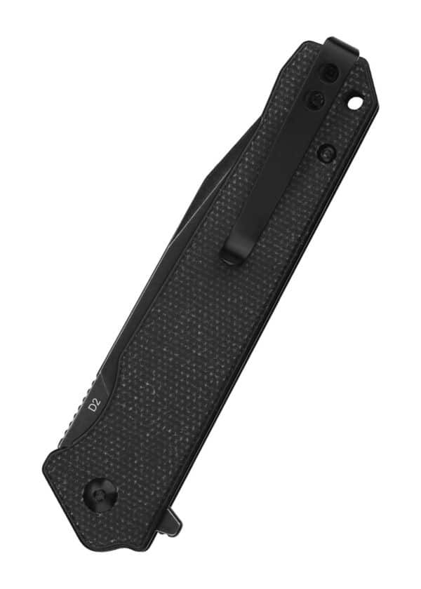 Taschenmesser Mamba V2, schwarze stonewashed Klinge, schwarzer Micarta-Griff