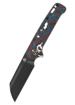 Taschenmesser QSP Penguin Slip Joint, Fat Carbon, blau, rot