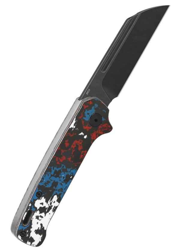 Taschenmesser QSP Penguin Slip Joint, Fat Carbon, blau, rot