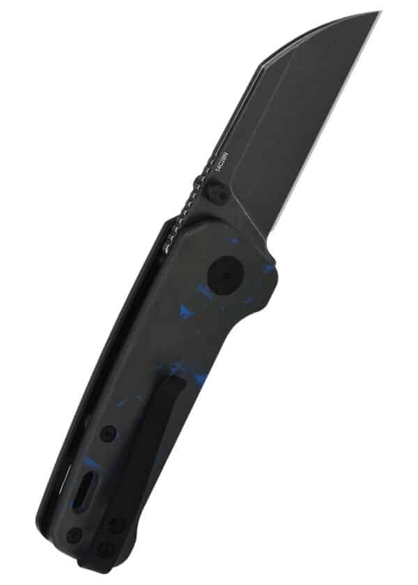 Taschenmesser Penguin Mini, schwarze stonewashed Klinge, Kohlefaser-Griff