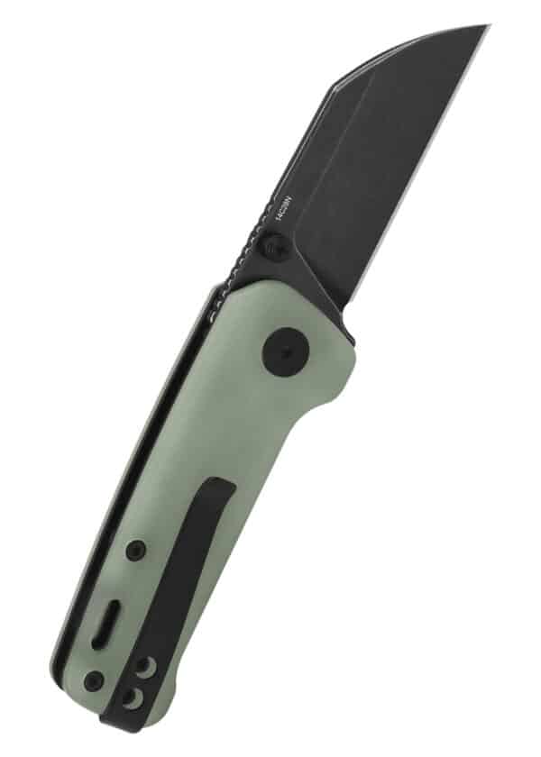 Taschenmesser Penguin Mini, schwarze stonewashed Klinge, Jade G10-Griff