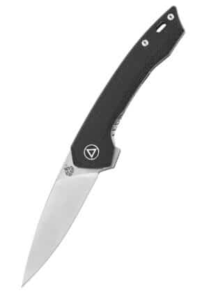 Taschenmesser Leopard, 14C28N satinierte Klinge, Schwarzer Micarta Griff