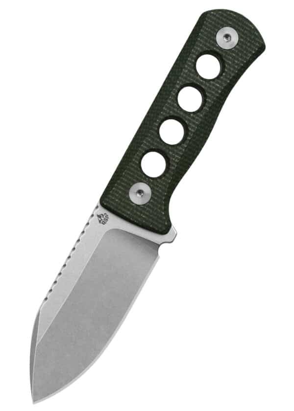 Taschenmesser Canary, stonewashed Klinge, grüner Micarta Griff