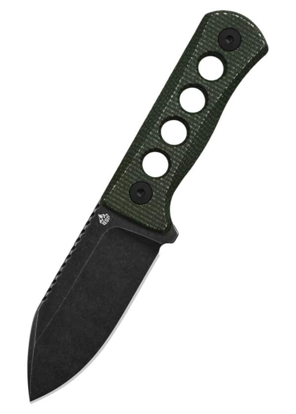 Taschenmesser Canary, schwarze stonewashed Klinge, grüner Micarta Griff