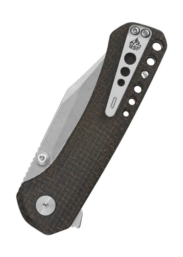 Taschenmesser Kestrel, stonewashed Klinge, brauner Micarta Griff