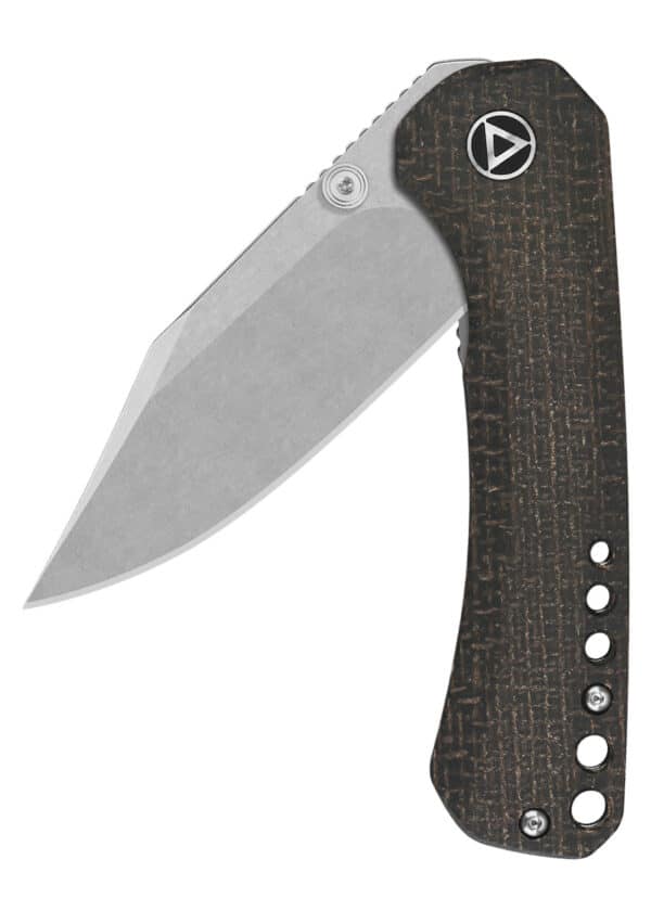 Taschenmesser Kestrel, stonewashed Klinge, brauner Micarta Griff