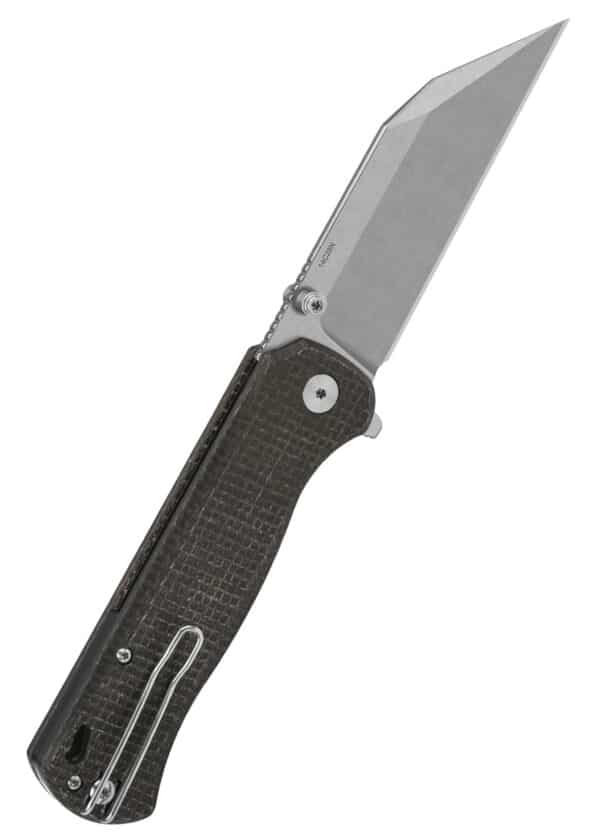 Taschenmesser Swordfish, stonewashed Klinge, brauner Micarta Griff