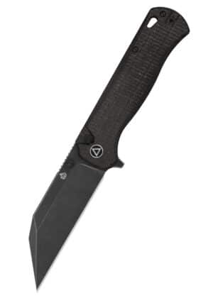 Taschenmesser Swordfish, schwarze stonewashed Klinge, brauner Micarta Griff