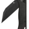 Taschenmesser Swordfish, schwarze stonewashed Klinge, brauner Micarta Griff