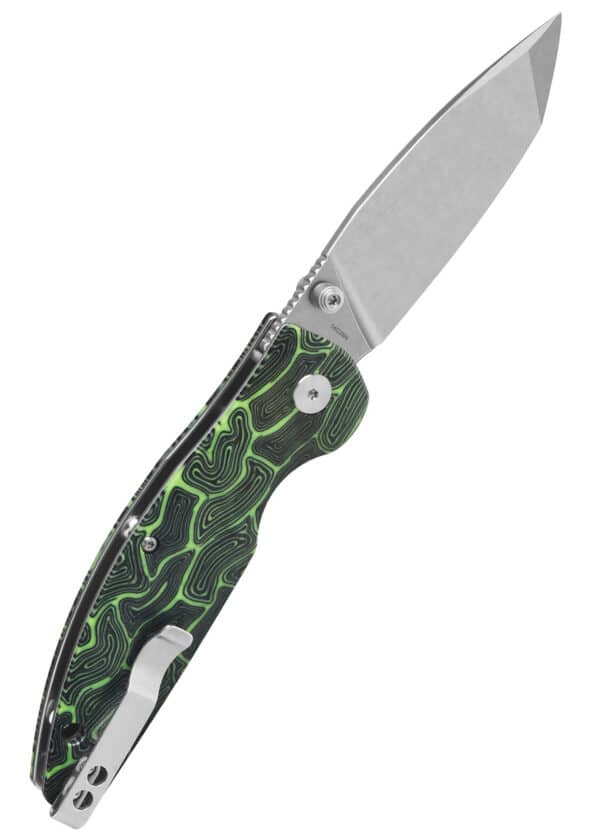 QSP TURTLE PUNK STONEWASHED, schwarz-grün, Taschenmesser