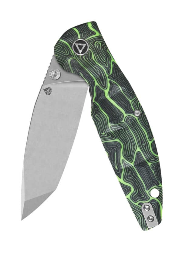 QSP TURTLE PUNK STONEWASHED, schwarz-grün, Taschenmesser
