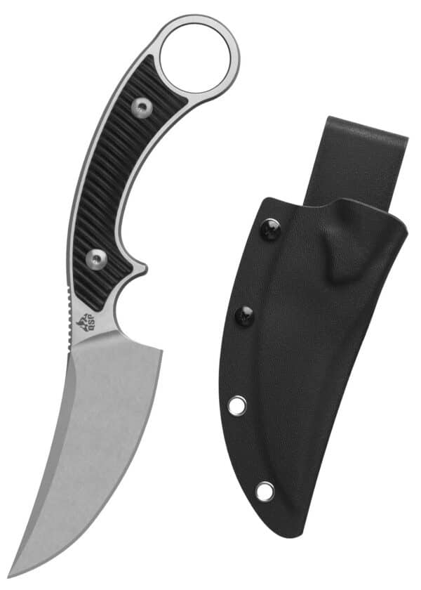 QSP, Viper, čierna rukoväť G10, nôž s pevnou čepeľou