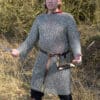 Kettenhemd Hauberk, vernietet, ID 9 mm, verzinkt