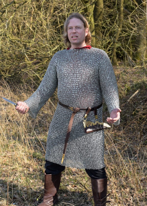 Kettenhemd Hauberk, vernietet, ID 9 mm, verzinkt