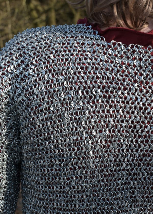 Kettenhemd Hauberk, vernietet, ID 9 mm, verzinkt