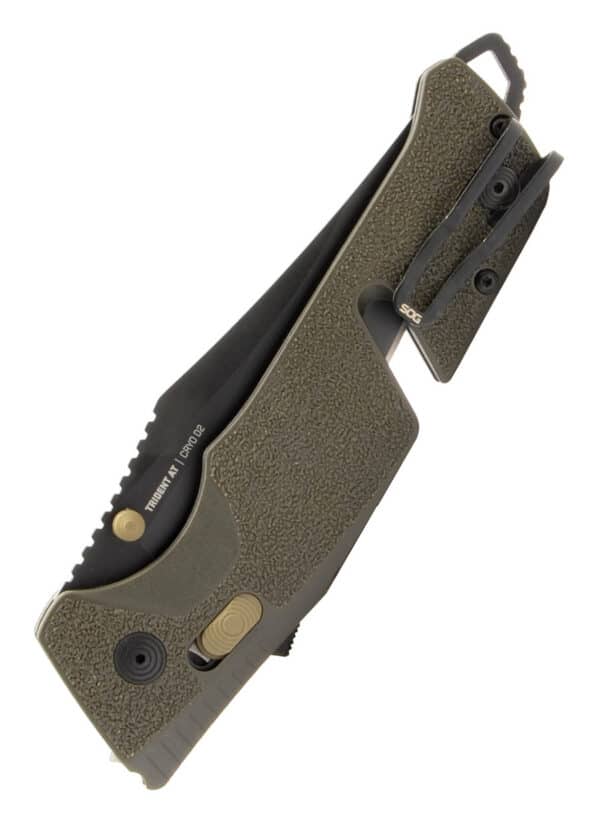 SOG TRIDENT AT - OLIVE DRAB Teilwellenschliff, Taschenmesser