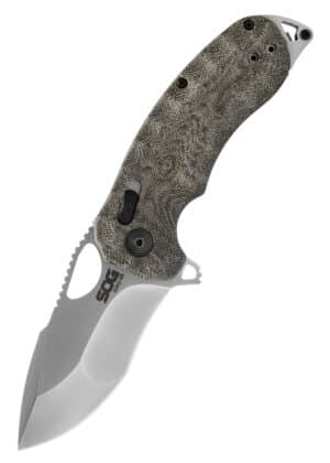 Taschenmesser Kiku XR Satiniert, Linen Micarta, SOG