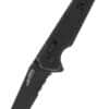 Taschenmesser Vision XR - Schwarz, Teil-Wellenschliff, SOG