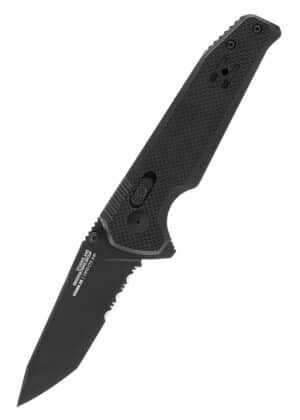 Taschenmesser Vision XR - Schwarz, Teil-Wellenschliff, SOG