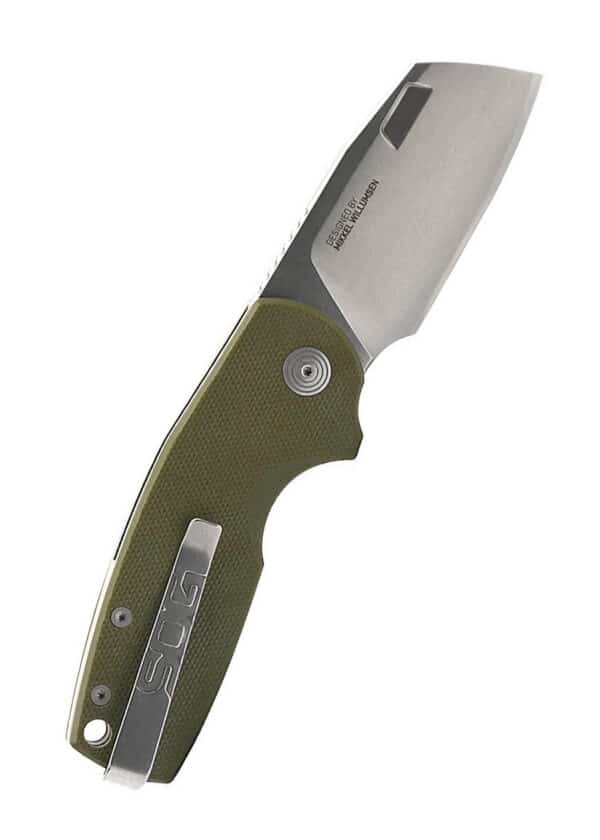 sog-14-03-11-57b_sog_messer_stout_flk_cleaver_willumsen_d2 SOG STOUT FLK CLEAVER OD GREEN, STONEWASH, Taschenmesser