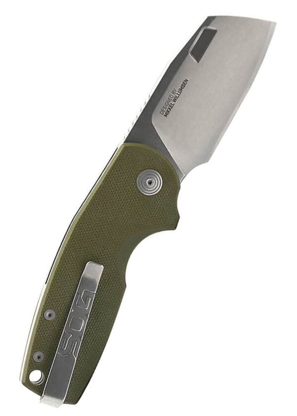 SOG STOUT SJ CLEAVER, OD GREEN + STONEWASH, Taschenmesser